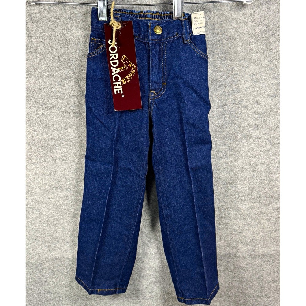 Vintage 80's Jordache Kids Jeans Size 3 NWT Deadstock Made In USA Denim Horse